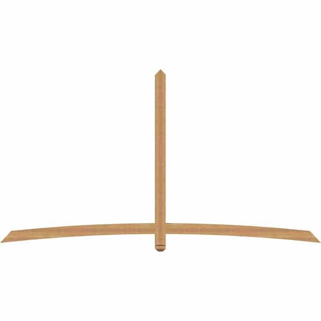 Ekena Millwork Bellingham Timber Gable Bracket, Western Red Cedar, 108"W x 58"H x 3 1/2"D x 3 1/2"F, 13/12 Pitch GBW108X58X0404BEL00SWR